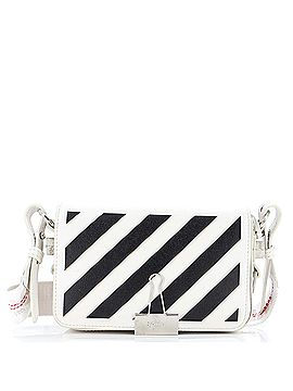 OFF-WHITE Binder Clip Flap Bag Striped Leather Mini (view 1)