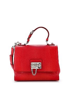 Dolce & Gabbana Monica Top Handle Flap Bag Lizard Embossed Leather Medium (view 1)