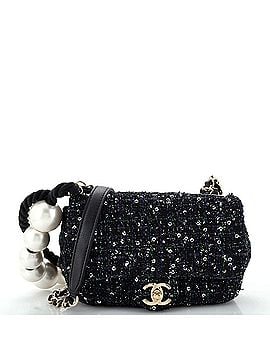 Chanel Pearl Handle Flap Bag Quilted Tweed Mini (view 1)