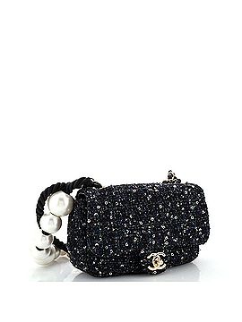 Chanel Pearl Handle Flap Bag Quilted Tweed Mini (view 2)