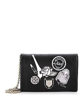 Christian Dior Diorama Wallet on Chain Patch Embellished Leather (view 1)