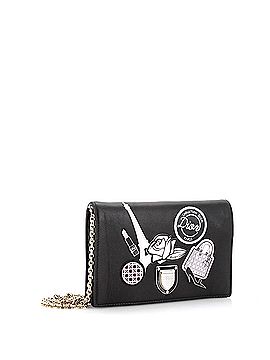 Christian Dior Diorama Wallet on Chain Patch Embellished Leather (view 2)