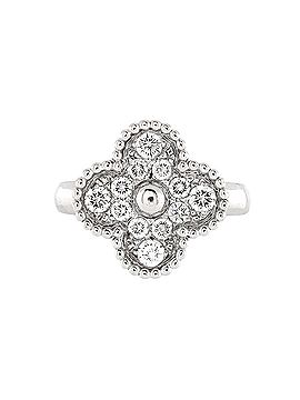 Van Cleef & Arpels Vintage Alhambra Ring 18K White Gold and Diamonds (view 1)