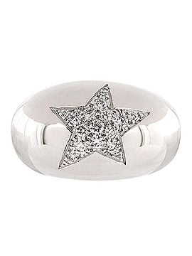 Chanel Comete Band Ring 18K White Gold with Diamonds (view 1)
