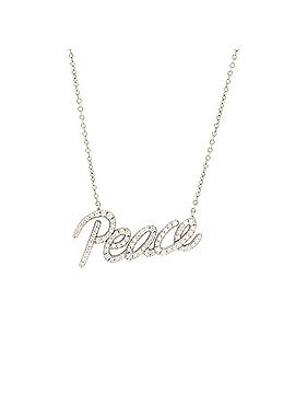 Tiffany & Co. Paloma Picasso Peace Pendant Necklace 18K White Gold with Diamonds Small (view 1)