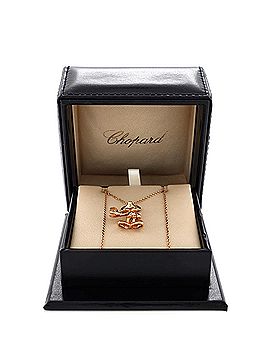 Chopard Happy Diamond Mickey Mouse Pendant Necklace 18K Rose Gold with Floating Diamond (view 2)