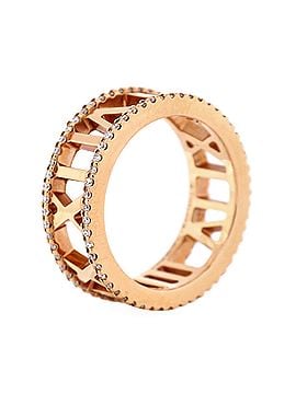 Tiffany & Co. Atlas Open Ring 18K Rose Gold with Diamond 7mm (view 2)