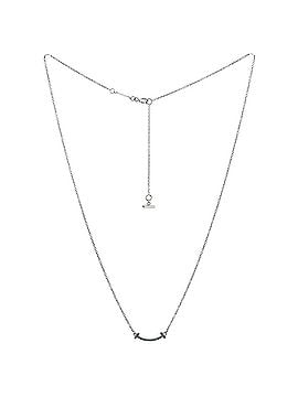 Tiffany & Co. T Smile Pendant Necklace 18K White Gold with Blue Topaz Mini (view 2)