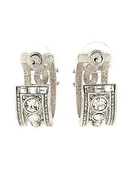 Chanel CC Huggie Earrings Metal with Crystals (view 2)