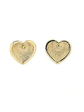 Chanel CC Turnlock Heart Stud Earrings Metal (view 2)