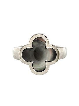 Van Cleef & Arpels Pure Alhambra Ring 18K White Gold and Mother of Pearl (view 1)
