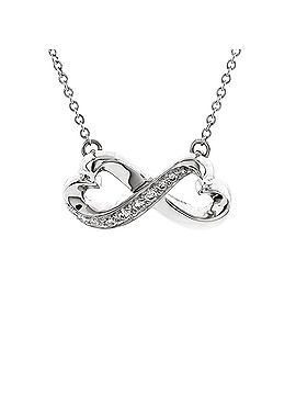 Tiffany & Co. Paloma Picasso Double Loving Heart Pendant Necklace 18K White Gold with Diamonds (view 1)