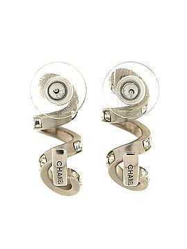 Chanel Spiral Twist Earrings Metal with Crystals (view 2)