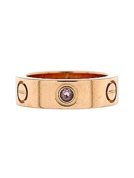 Cartier Love Band 1 Sapphire Ring 18K Rose Gold with Pink Sapphire (view 1)