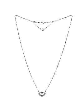 Cartier C Heart de Cartier Pendant Necklace 18K White Gold with Pave Diamonds (view 2)