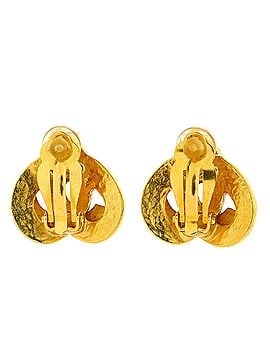 Chanel Vintage CC Heart Clip-On Earrings Metal (view 2)