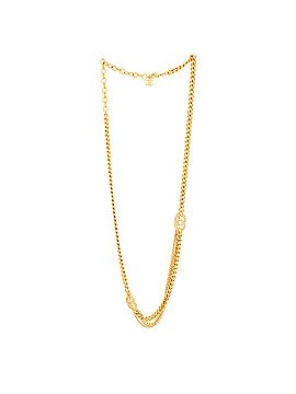 Chanel Double CC Multichain Long Necklace Metal with Crystals (view 1)