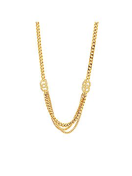 Chanel Double CC Multichain Long Necklace Metal with Crystals (view 2)