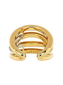 Louis Vuitton Volt Upside Down Ring 18K Yellow and White Gold with Diamonds (view 2)