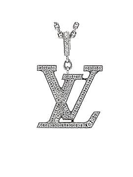 Louis Vuitton LV Idylle Blossom Pendant Necklace 18K White Gold and Diamonds (view 1)