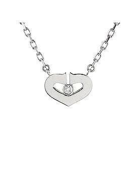 Cartier C Heart de Cartier Pendant Necklace 18K White Gold with Diamond XS (view 1)