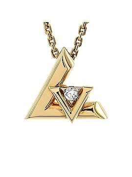 Louis Vuitton LV Volt One Pendant Necklace 18K Yellow Gold with Diamond Large (view 1)