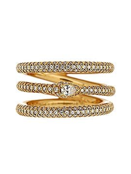 Gucci Ouroboros Kingsnake Three Band Ring 18K Yellow Gold with Diamonds (view 1)