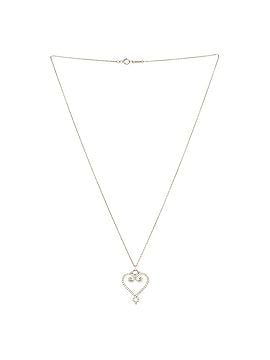 Tiffany & Co. Paloma Picasso Venezia Heart Pendant Necklace 18K White Gold with Pave Diamonds (view 2)