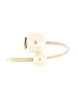 Chanel Double Pearl Cuff Bracelet Metal and Faux Pearls (view 1)