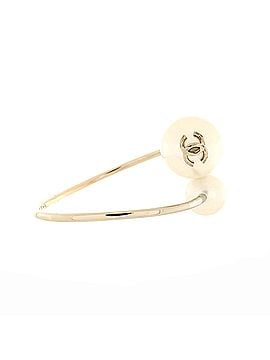 Chanel Double Pearl Cuff Bracelet Metal and Faux Pearls (view 2)