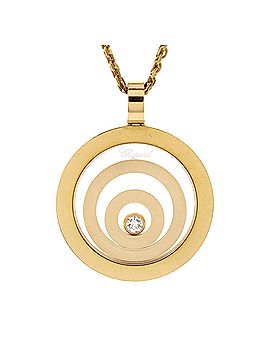 Chopard Happy Spirit Triple Circle Pendant Necklace 18K Yellow Gold with Diamond (view 1)