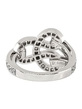 Cartier Agrafe Ring 18K White Gold with Diamonds Large (view 2)