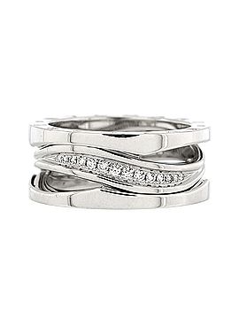 Bvlgari B.Zero1 Design Legend Zaha Hadid Three Band Ring 18K White Gold with Diamonds (view 1)