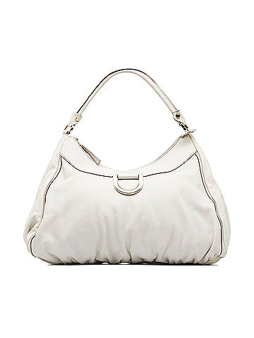 Gucci 100 Leather White Abbey D Ring Handbag One Size 49 off