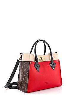 Louis Vuitton On My Side Tote Leather with Monogram Canvas MM (view 2)