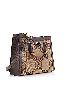 Gucci Diana NM Bamboo Handle Tote Jumbo GG Canvas Small (view 2)