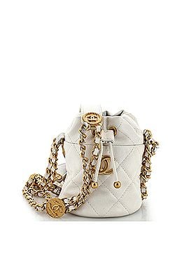 Chanel Twist Your Buttons Drawstring Bucket Bag Quilted Caviar Mini (view 1)