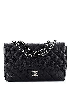 Chanel Vintage Classic Single Flap Bag Quilted Caviar Jumbo (view 1)