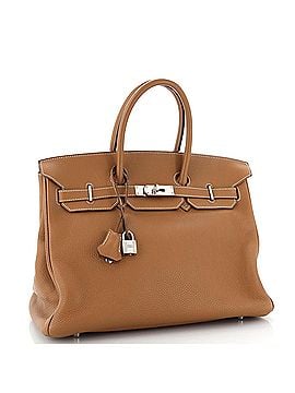Hermès Birkin Handbag Brown Clemence with Palladium Hardware 35 (view 2)