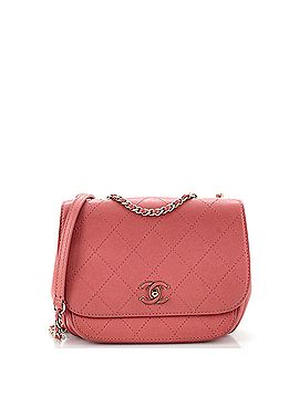 Chanel Covered CC Front Pocket Flap Bag Stitched Calfskin Small (view 1)