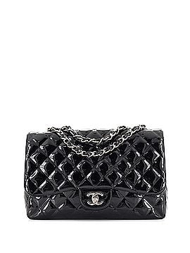 Chanel Vintage Classic Single Flap Bag Quilted Patent Jumbo (view 1)