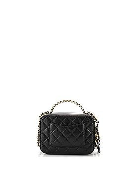 Chanel Pick Me Up Logo Handle Vanity Case Quilted Caviar Mini (view 2)