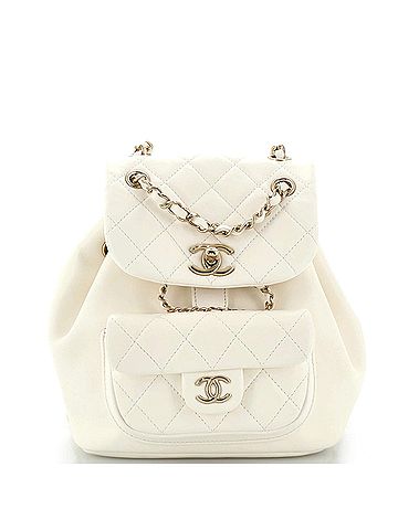 Chanel off sale white backpack