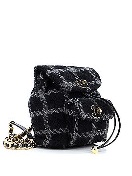 Chanel CC Pocket Backpack Quilted Tweed Small (view 2)