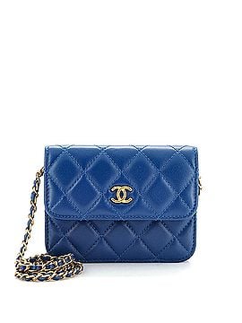 Chanel Pearl Crush Flap Clutch with Chain Quilted Lambskin Mini (view 1)