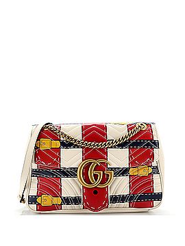 Gucci GG Marmont Flap Bag Trompe L'Oeil Matelasse Leather Medium (view 1)