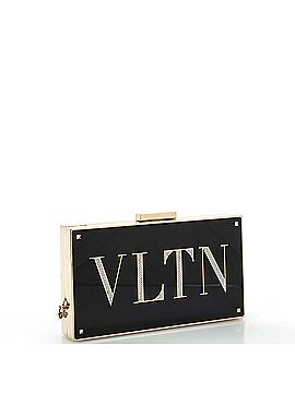 Valentino Garavani VLTN Box Minaudiere Metal and Acrylic with Crystals Small (view 2)
