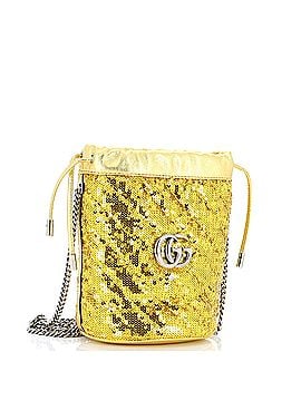 Gucci GG Marmont Bucket Bag Diagonal Quilted Sequins Mini (view 2)