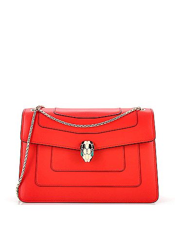 Serpenti forever discount leather shoulder bag