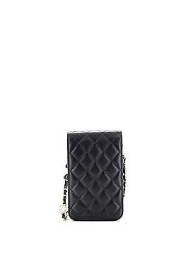 Chanel CC Enamel and Resin Heart Holder Crossbody Bag Quilted Lambskin (view 2)